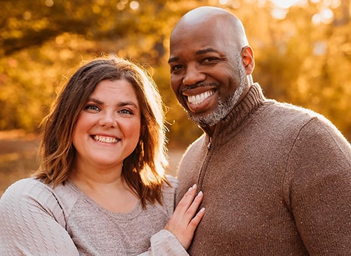 One of our happy bi-racial families